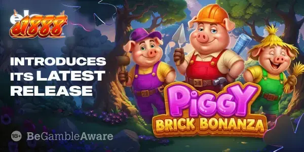 Tampilan visual slot Piggy Brick Bonanza dengan tema babi dan konstruksi bangunan